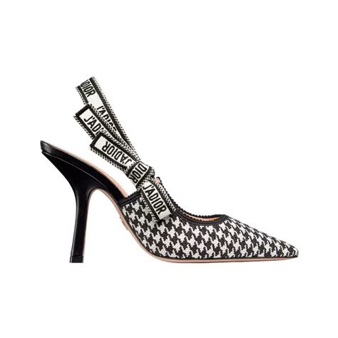 dior houndstooth slingback